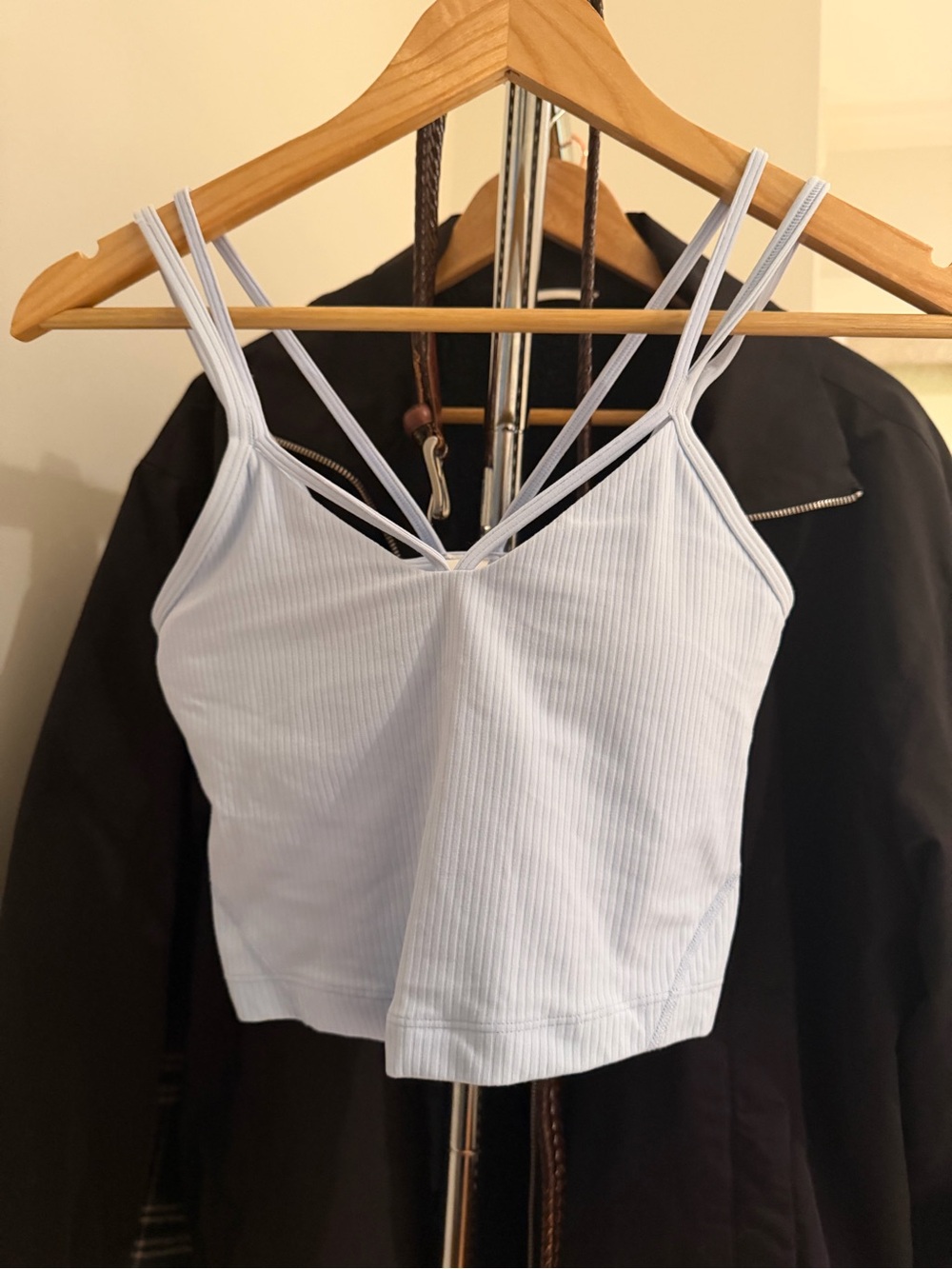 Lululemon Light Blue Ribbed Strappy Tank Top
